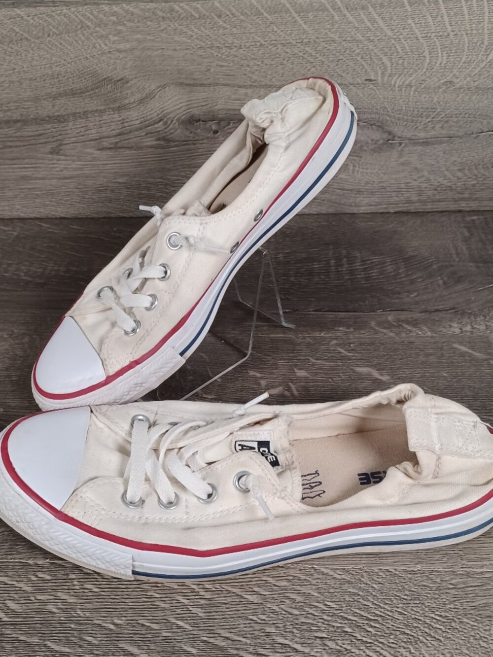 Converse All Star Shoreline Women's 10 White Canvas Low Top Slip-on Sneaker